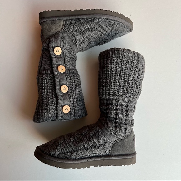 UGG Gray Knit Boots - Picture 2 of 7